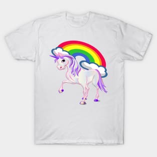 Unicorn & Rainbow Clouds T-Shirt